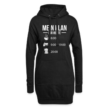 Gamer Zocker - Hoodie-Kleid - Schwarz - Vorne