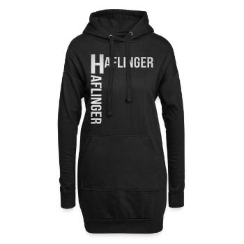 Haflinger équitation équitation club poney cadeau - Sweat-shirt à capuche long Femme - noir - Devant