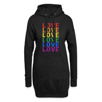 LGBT pride month - Hoodie-Kleid - Schwarz - Vorne