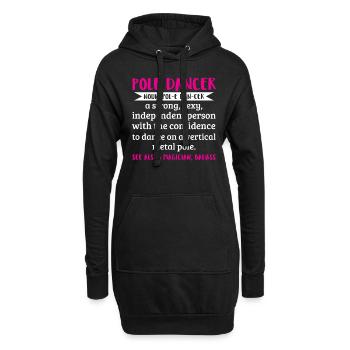 Pole Dance - Pole Dancer - Hoodie-Kleid - Schwarz - Vorne