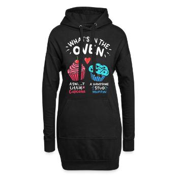 Gender Reveal Baker - Hoodie-Kleid - Schwarz - Vorne