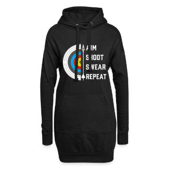 Cadeau de tir à l'arc - Sweat-shirt à capuche long Femme - noir - Devant