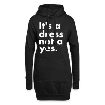 C'est une robe pas un oui Harcèlement sexuel femmes - Sweat-shirt à capuche long Femme - noir - Devant