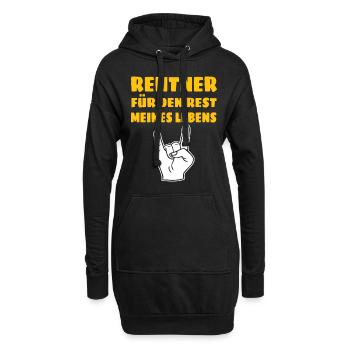 rentner lustiger spruch - Hoodie-Kleid - Schwarz - Vorne