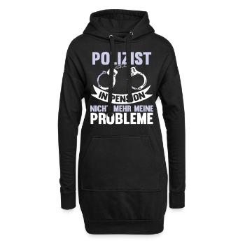 Lustig Polizei Rente Polizist Spruch Geschenk - Hoodie-Kleid - Schwarz - Vorne