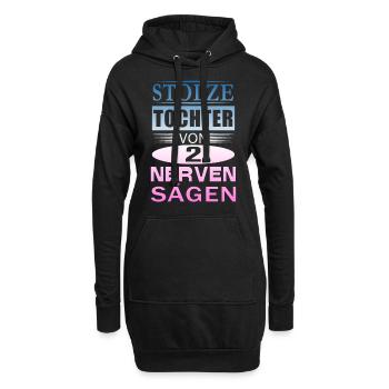 Tochter Von Nervensägen Eltern Lustig Geschenk - Hoodie-Kleid - Schwarz - Vorne
