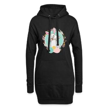 Dab Bunny Easter Funny Egg Hunt Festival Geschenk - Hoodie-Kleid - Schwarz - Vorne