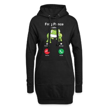 grenouille - Sweat-shirt à capuche long Femme - noir - Devant