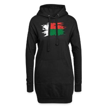 Madagaskar Afrika Shirt Geschenkidee - Hoodie-Kleid - Schwarz - Vorne