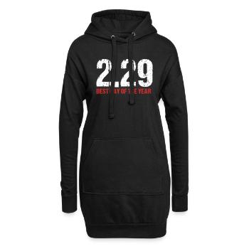 2 29 Meilleur cadeau de l'année 29 février - Sweat-shirt à capuche long Femme - noir - Devant