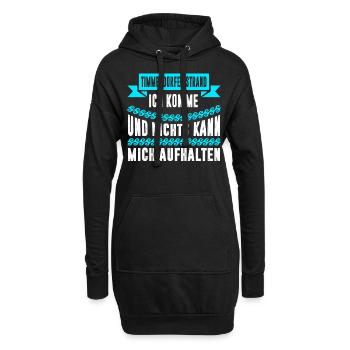 Timmendorfer Strand ich komme Geschenk Urlaub - Hoodie-Kleid - Schwarz - Vorne