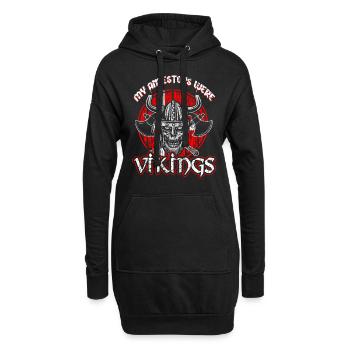 Viking danois - Sweat-shirt à capuche long Femme - noir - Devant
