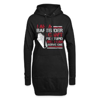Urkomischer Barkeeper Kellner Barmann Mixer - Hoodie-Kleid - Schwarz - Vorne