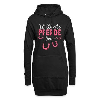 Weltbeste Pferde Oma - Hoodie-Kleid - Schwarz - Vorne
