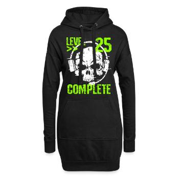 Level 25 Complete 25th Birthday Gamer & Gambler - Hoodie Dress - black - Front