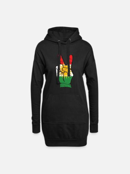Kurdistan Irak cadeau kurde azadi Mardin - Sweat-shirt à capuche long Femme - noir