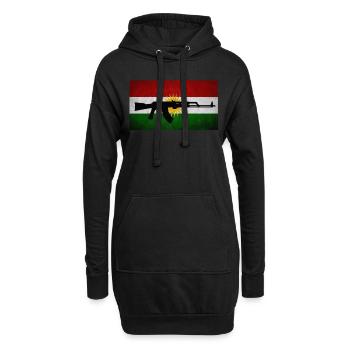 Kurdistan Kurde Kurden Geschenk azadi Rojava irak - Hoodie-Kleid - Schwarz - Vorne