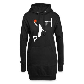 Basketball - Hoodie-Kleid - Schwarz - Vorne