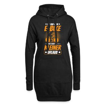 E-Bike Urlaub - Ich und mein E-Bike - Hoodie-Kleid - Schwarz - Vorne