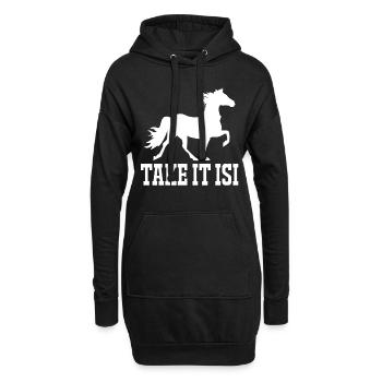 Islandpferd Tölt Westernpferd - Hoodie-Kleid - Schwarz - Vorne
