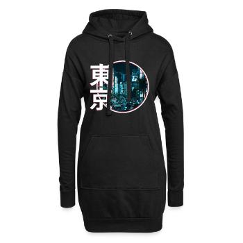 Japan - Hoodie-Kleid - Schwarz - Vorne