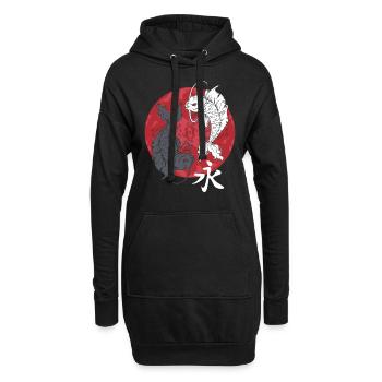 Japanisch Koi Zierfisch Teich Japan Fisch Geschenk - Hoodie-Kleid - Schwarz - Vorne