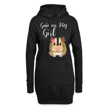 Fille de cochon d'Inde Fille de cochon d'Inde - Sweat-shirt à capuche long Femme - noir - Devant
