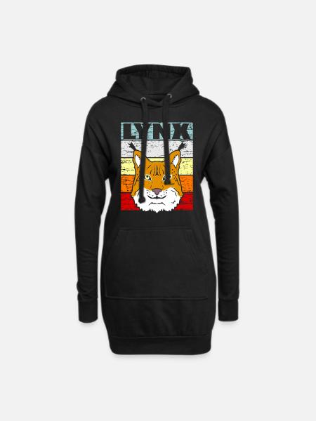 lynx - Hoodie Dress - black