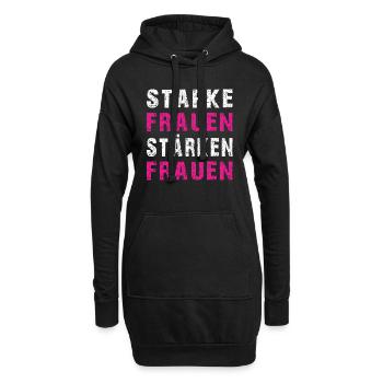 starke frauen stärken frauen Sprüche - Hoodie-Kleid - Schwarz - Vorne