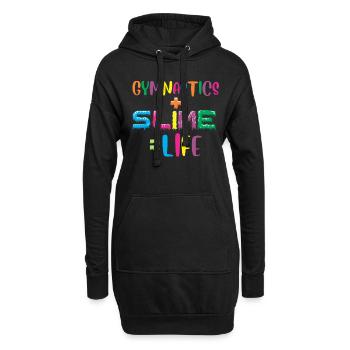Gymnastique slime enfants athlète athlète gymnastique - Sweat-shirt à capuche long Femme - noir - Devant