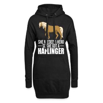 Haflinger Fohlen Kohlfuchs Haflinger t shirt - Hoodie-Kleid - Schwarz - Vorne