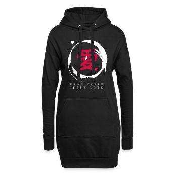 Japan - Hoodie-Kleid - Schwarz - Vorne