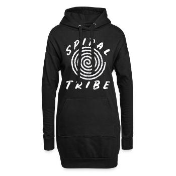 Spiral Tribe Tekno Tribe Free Party Spiral Rave - Sweat-shirt à capuche long Femme - noir - Devant