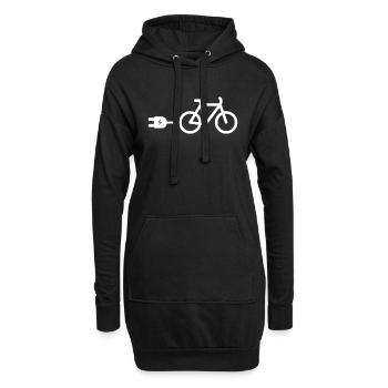 Vélo électrique à batterie Ebike Pedelec vélo électrique - Sweat-shirt à capuche long Femme - noir - Devant