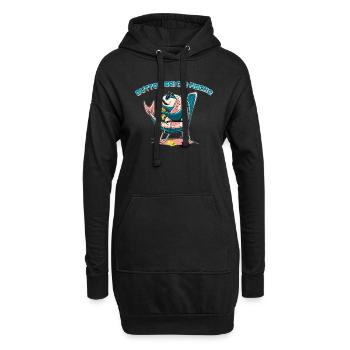 Norddeutsch - Butter bei die Fische - Hoodie-Kleid - Schwarz - Vorne