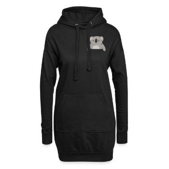 Koala dans la poche Doux Koala - Sweat-shirt à capuche long Femme - noir - Devant