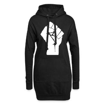 Black Lives Matter Black Power - Hoodie-Kleid - Schwarz - Vorne