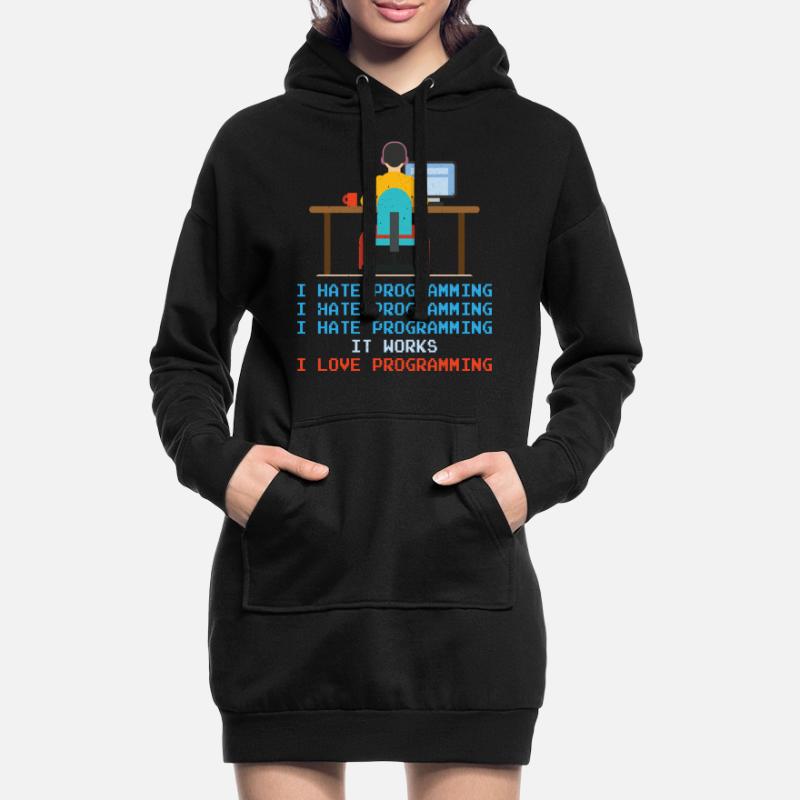 Programmierer - I Hate Programming Hoodie-Kleid