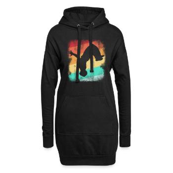Parkour Parcour Freerunning Parkourläufer Jump - Sweat-shirt à capuche long Femme - noir - Devant
