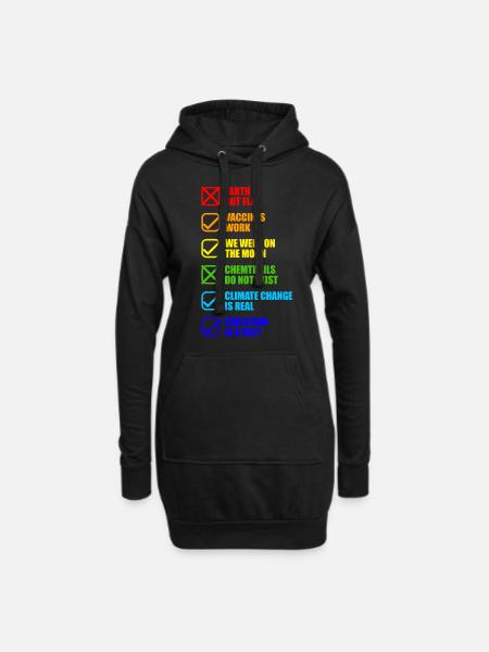 Conspiracy Theories Conspiracy Funny - Hoodie Dress - black