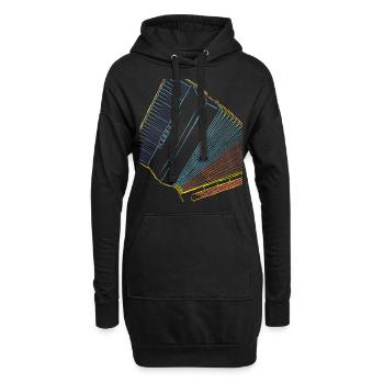 Accordéon musicien cadeau pour musiciens - Sweat-shirt à capuche long Femme - noir - Devant