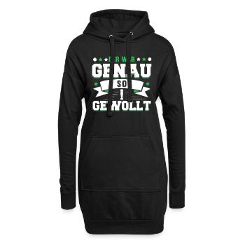 Tischfussball - Hoodie-Kleid - Schwarz - Vorne