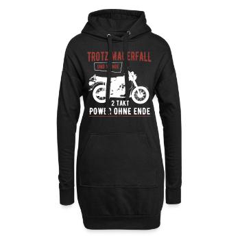 Trotz Mauerfall & Wende 2 Takt Simmi S51 Ostmoped - Hoodie-Kleid - Schwarz - Vorne