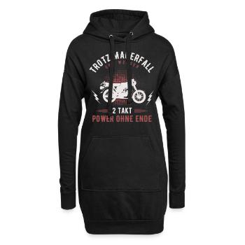 Trotz Mauerfall & Wende 2 Takt Simmi S51 Ostmoped - Hoodie-Kleid - Schwarz - Vorne