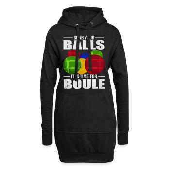 Petanque Aktuell Boule Kugeln Geschenk - Hoodie-Kleid - Schwarz - Vorne