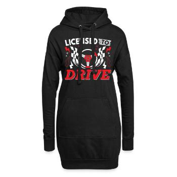 Führerschein Bestanden Geschenk Fahrprüfung - Hoodie-Kleid - Schwarz - Vorne