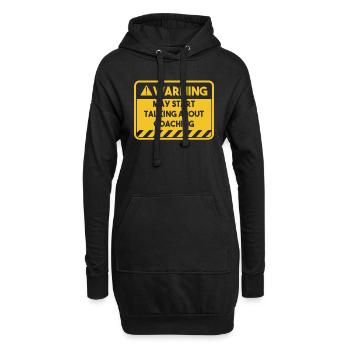 Peut commencer à parler de coaching - Sweat-shirt à capuche long Femme - noir - Devant