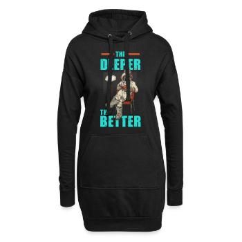 Cadeau de cours de plongée plongeur - Sweat-shirt à capuche long Femme - noir - Devant