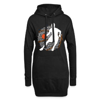 Basketball Basketballer Basketballmannschaft Gesch - Hoodie-Kleid - Schwarz - Vorne