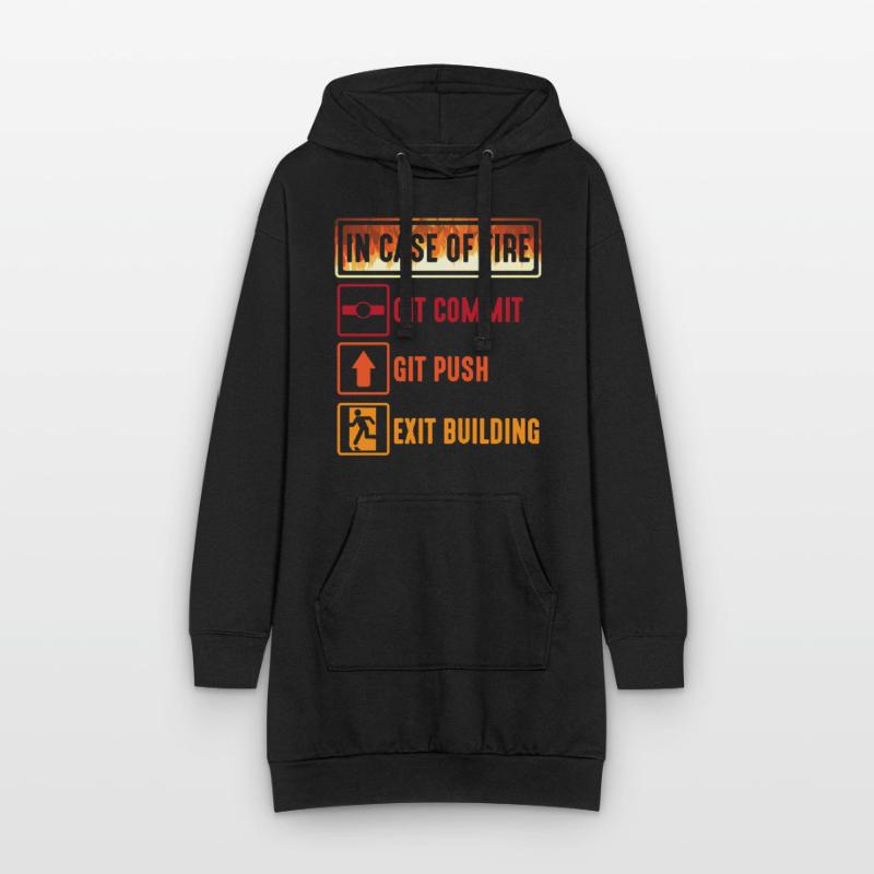 Git commit git push Programmierer IT Informatiker Hoodie-Kleid